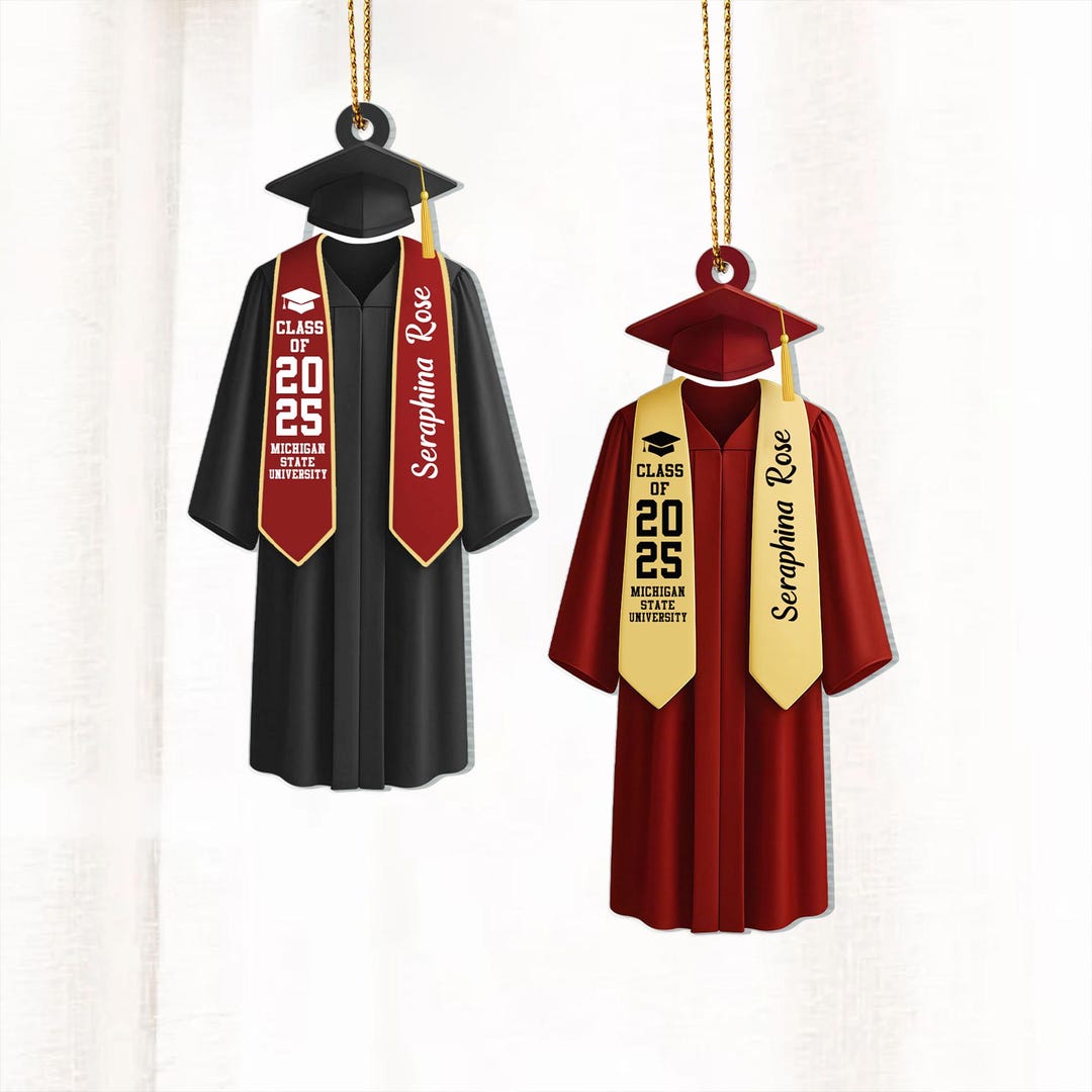 Personalized Graduation Ornament, Personalized Class of 2025 Ornament ...
