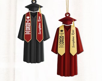 Personalized Graduation Ornament, Personalized Class of 2025 Ornament, High School Graduation Gift, College Graduated, New Graduate Gift