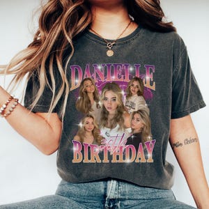 Personalized 30th Birthday Comfort Colors Shirt, Custom Photo 1995 Bootleg Shirt, Custom Year Birthday Shirt, 21st 30th 40th Birthday Gift