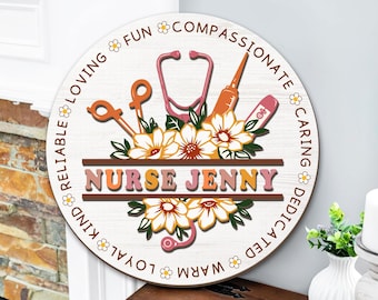 Personalized School Nurse Door Sign, School Nurse Unique Gift, School Nurse Appreciation Gift, Nurse Door Sign, Nursing Grad Gift,Nurse Gift