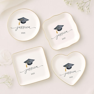 Personalized Graduation Jewelry Dish, Custom Graduation Ring Dish, Graduation Gifts, College Graduation Gifts, Class of 2025, Masters Degree