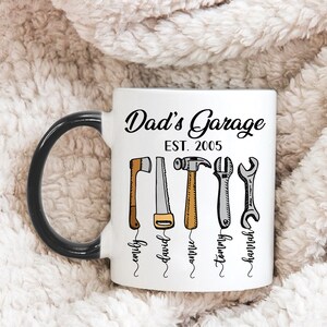 Personalized Dad Mug, Custom Dad Tool Mug with Kid Names, Fathers Day Gift, Dad Gift, Gift for Dad, Fathers Day Gifts From Daughter, Dad Mug