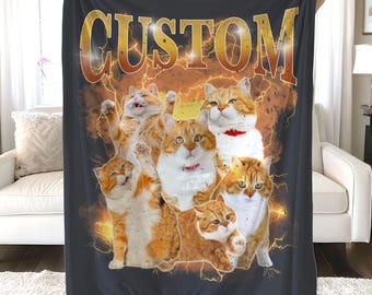 Custom Pet Photo Blanket, Personalized Photo Pet Blanket, Christmas Pet Mom Gift, Cat Mom Gift, Dog Mom Gift, Mothers Day Gift, Mom Gift