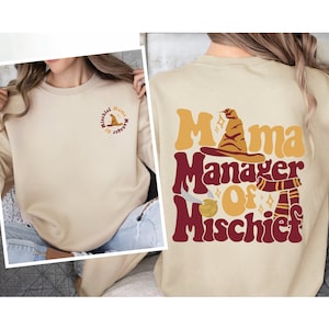 Mama Manager Of Mischief Sweatshirt, Mama Shirt, Mom Shirt, Mothers Day Gift Shirt, Gift For Mom, Mom Shirt, Wizard Mom Shirt, Wizard Shirt