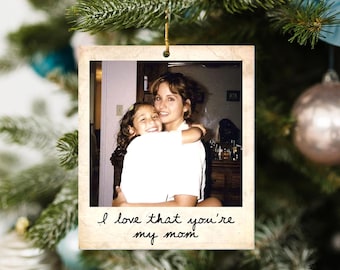 Personalized Vintage Photo Ornament, Custom Mom Photo Ornament Gift, Gift for Grandma, Mom Gift from Daughter, Christmas Keepsakes