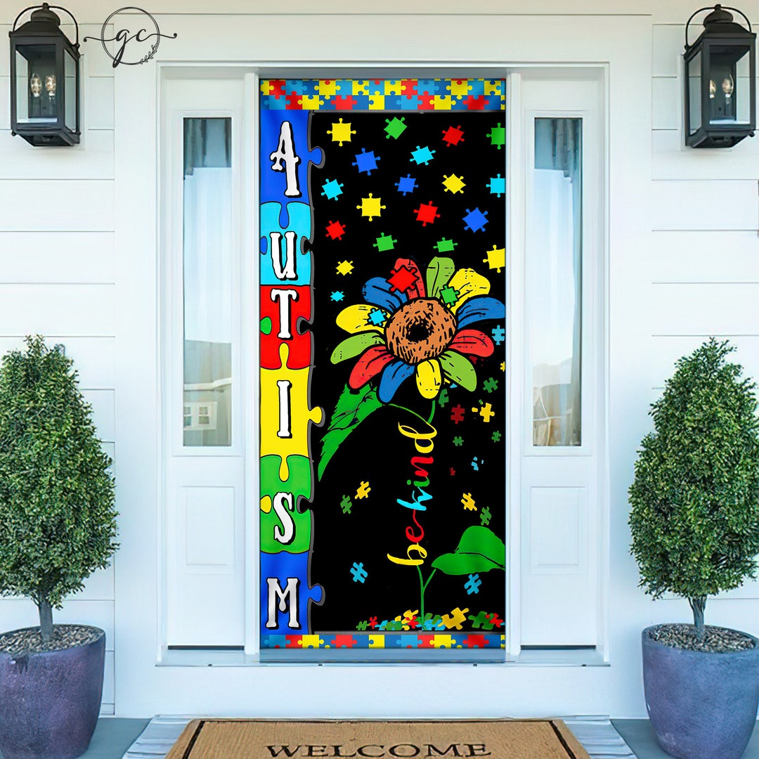 Autism Door Cover Autism Door Sign Autism Outdoor Decor Etsy