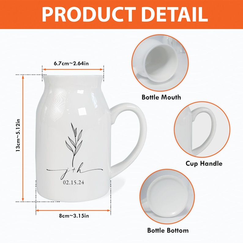 Personalized Wedding Flower Vase, Custom Engagement Gift, Vase Wedding Gift, Engagement Gifts, Wedding Gifts for Couple, Bridal Shower Gifts