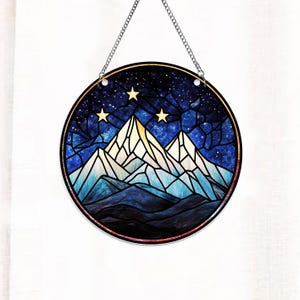 Ornement attrape-soleil sur la cour de nuit, tenture de fenêtre en acrylique sur la cour de nuit, décoration d'étagère, déco murale livresque fantastique, décoration d'intérieur amateur de livres