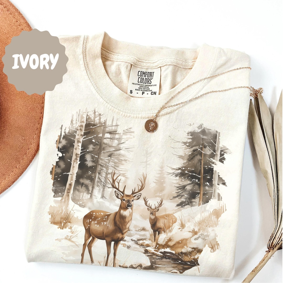 BROWN DEER PRINT SWEATSHIRT