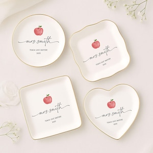 Personalized Teacher Jewelry Dish, Custom Teacher Ring Dish, Teacher Trinket Dish, Teacher Gifts, Thank You Gift, Teacher Appreciation Gift