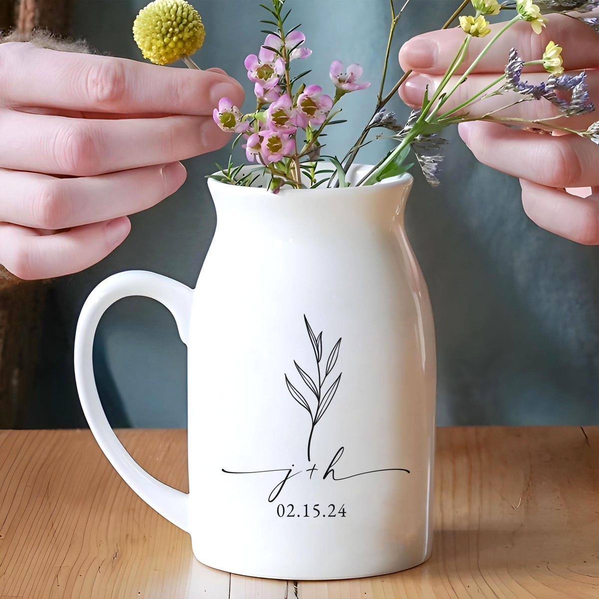 Personalized Engagement Ceramic Flower Vase, Custom Newly Engaged Flower Vase, Engagement Gifts, Wedding Gift for Couple,bridal Shower Gifts - Etsy