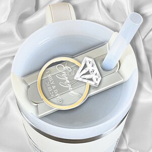 Engaged Tag Personalized Engaged Tumbler Name Tag, Acrylic Accessory for Stanley 30 ...