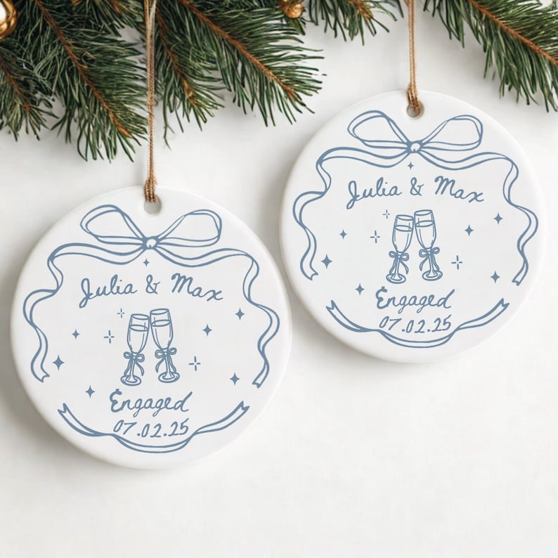 Engagement Ceramic Ornament