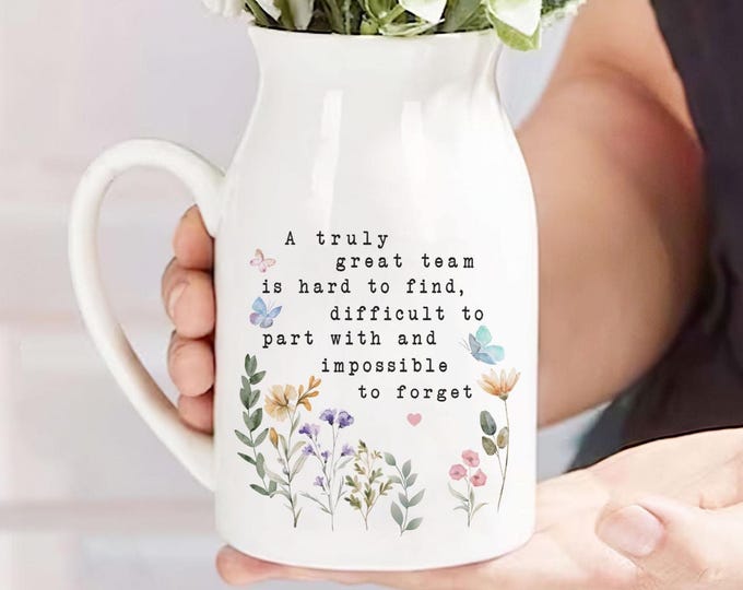 Team Ceramic Flower Vase, Coworker Appreciation Flower Vase, Team Thank You Gift, Appreciation Gift, Employee Appreciation, Coworker Gift