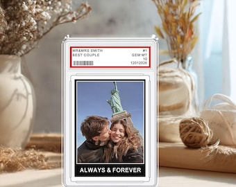 Bloque acrílico personalizado con foto de pareja, placa con foto de pareja, regalo de aniversario de boda para marido y mujer.