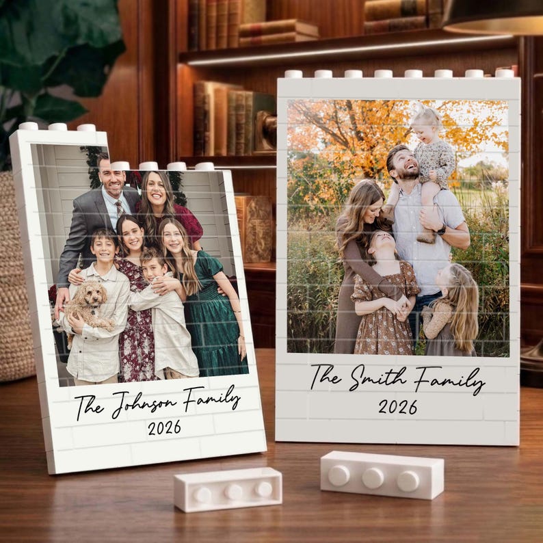 Personalized Family Photo Building Block, Custom Mother's Day Gift for ...