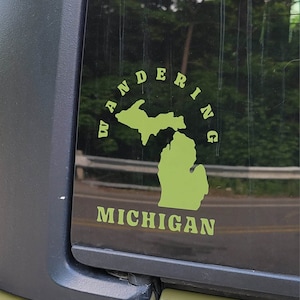 Wandering Michigan Sticker / Decal / Car Bumper Sticker / Michigan Pride Sticker / Michigan State Sticker / Color Changing Michigan Sticker