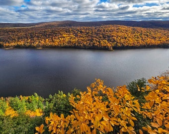 Lake of the Clouds / Porcupine Mountains / Michigan Upper Peninsula / Fall Colors / Canvas / Metal Print / Luster / Michigan Photography