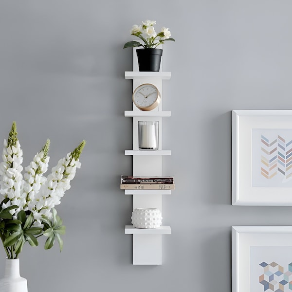Floating Shelf Vertical Column Wall Etsy