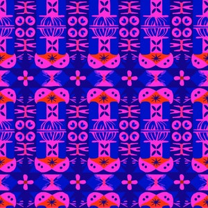 Purple Abstract Shapes - Seamless Pattern - Purple, Pink, & Red [SUN10027]