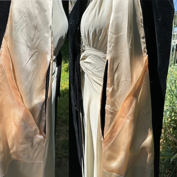 Vintage 1950's 1960's Black Velvet Cape - image 10