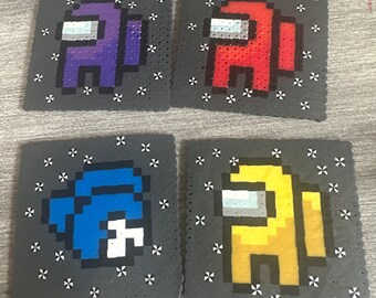 Space cadet astronaut video game crew with wary member coaster set 4/6/8 pieces