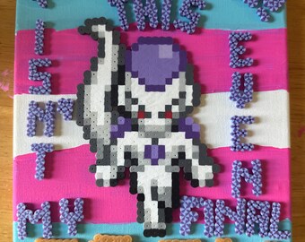 Trans pride anime canvas art 8x10” anime villain freezer king not done transforming
