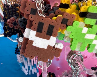 Normal Brown fox pocket pet keychain perler bead pixel art original coloring
