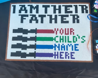 Father’s Day Sci Fi Fantasy Placard with Children’s Names custom color, font, background birthday Christmas holiday gift