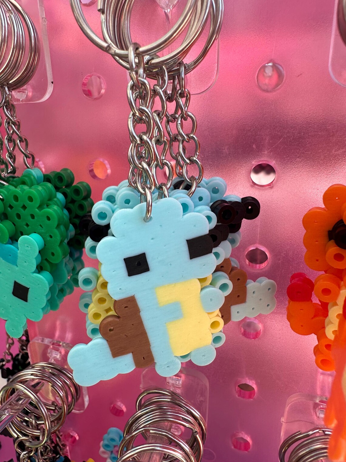 Water Turtle Pocket Pet Keychain Perler Bead Pixel Art Original