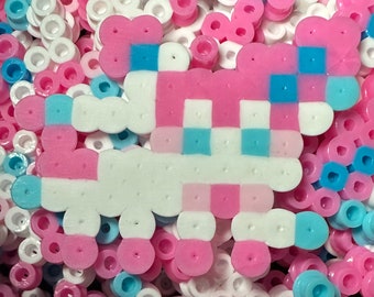 Girly fairy pocket pet magnet perler bead pixel art original coloring