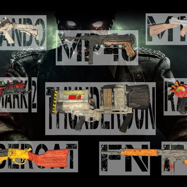 Black Ops Zombies Mini Guns: Mystery Box Accessories Call of Duty Zombies
