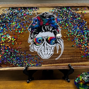Custom “Rainbow Skull FU” Themed Rolling Tray Set