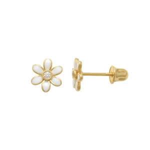 14k Sunflower Stud Earrings