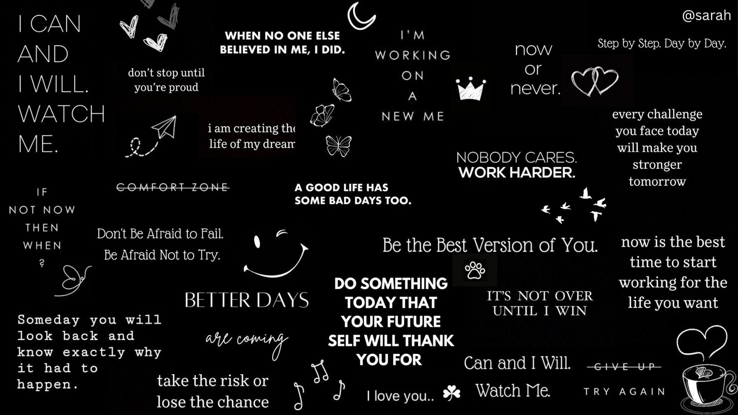 Motivational Black Aesthetic Wallpaper - Etsy