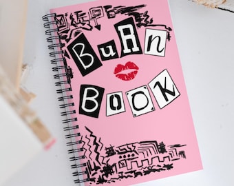Pink Aesthetic Kiss Printed Spiral notebook, 140 pages