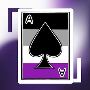 Ace of Spades Asexual Bubble-free stickers, Ace Stickers, Asexuality Stickers, Pride Month Stickers