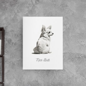Chihuahua Bathroom Art | Chihuahua Butt | Nice Butt Bathroom Art | Chihuahua Canvas | Gifts For Dog Lovers | Gifts for Her