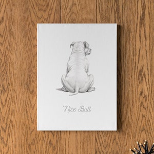 Pitbull Bathroom Art | Pitbull Butt | Nice Butt Bathroom Art | Pit Bull Canvas | Gifts For Dog Lovers | Gifts for Her | Gifts for Pitbull