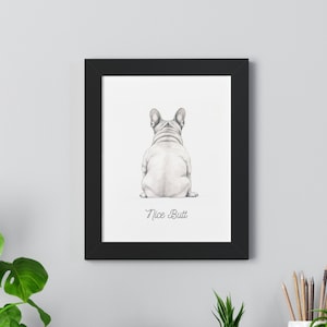 Digital Download French Bulldog Art | Bulldog Bathroom Art | Digital Download Dog Art | Gifts For Bulldog | 8x10 | 8x8 | 12x16