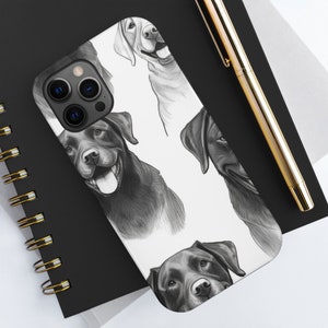 Lab iPhone Case | Labrador Retriever iPhone Case | Dog iPhone Case | Lab Owner Gifts | Black and White Phone Case | Gift For Dog Lovers