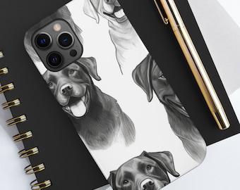 Lab iPhone Case / Labrador Retriever iPhone Case / Dog iPhone Case / Lab Owner Gifts / Black and White Phone Case / Gift For Dog Lovers