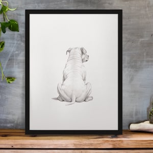 Pitbull Bathroom Art | Pitbull Butt | Nice Butt Bathroom Decor | Pit Bull Framed Art | Gifts For Pitbull Owner | Gifts for Her