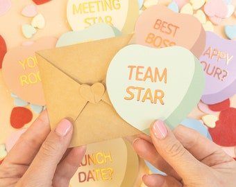 Conversation Hearts Cards (or tags!) - Valentine's Day Workplace /Colleagues Edition