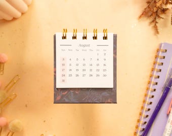 Timeless Blooms Petit Desk Calendar - Personalizable / Customizable - 12-month calendar - Start at any month!