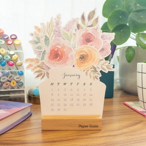 Lovely Bouquet 2024 Desk Calendar - it can be personalized!