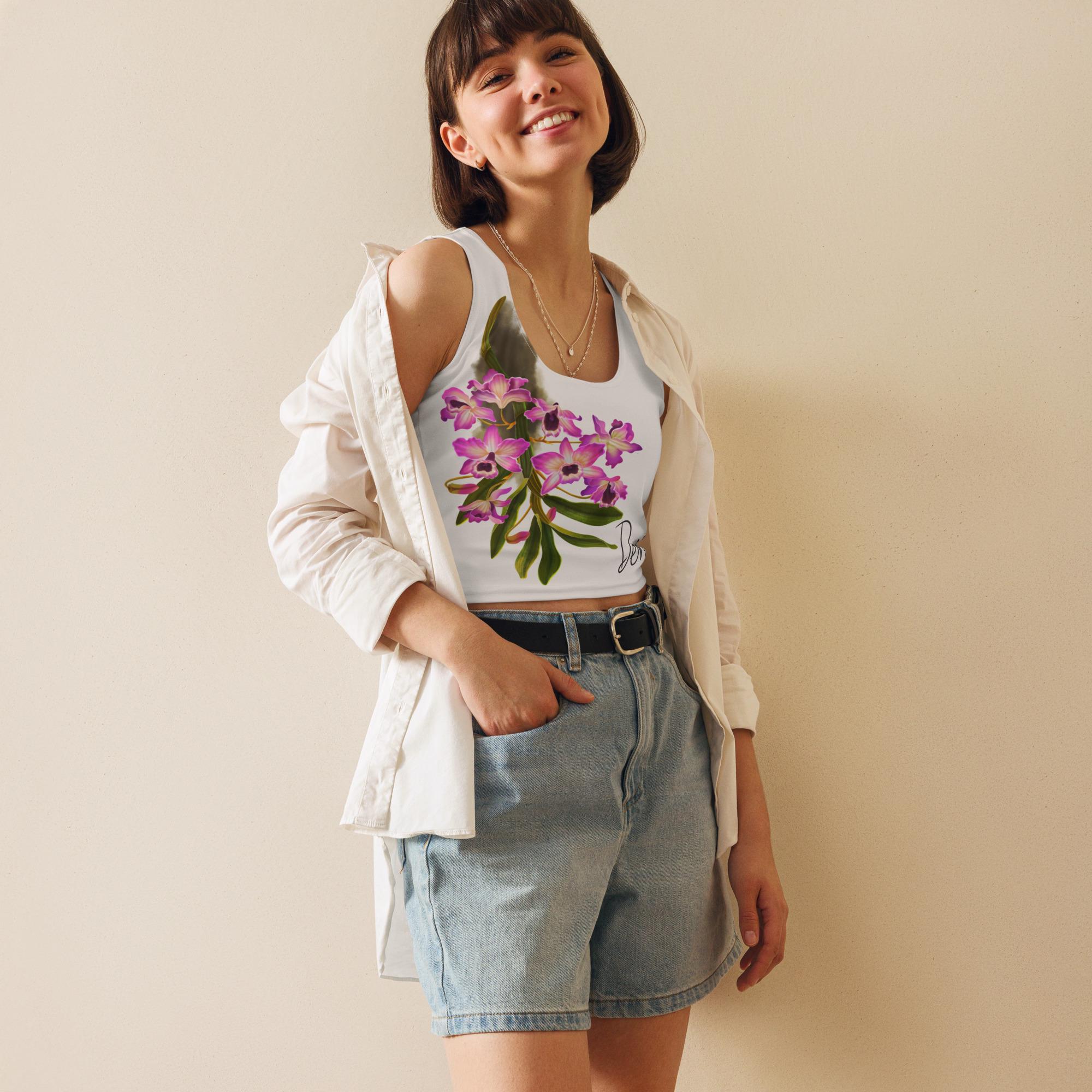 Orchid Flower Women's Top • Floral Gardening Tee • Orchid