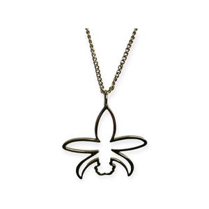 Sterling Signature Silver Orchid Necklace: Cattleya Outlined Pendant Necklace –   14k Gold Necklace • Orchid Choker