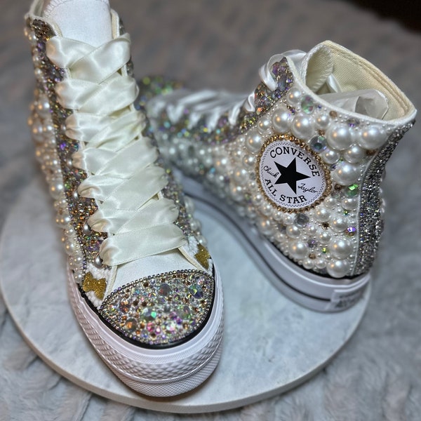 custom wedding chucks