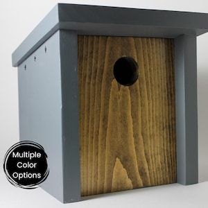 Handmade Wooden Birdhouse Outdoor Birdhouse Handmade Bird house Modern Bird House Bluebird Birdhouse Red Bird-House Multiple Color Options